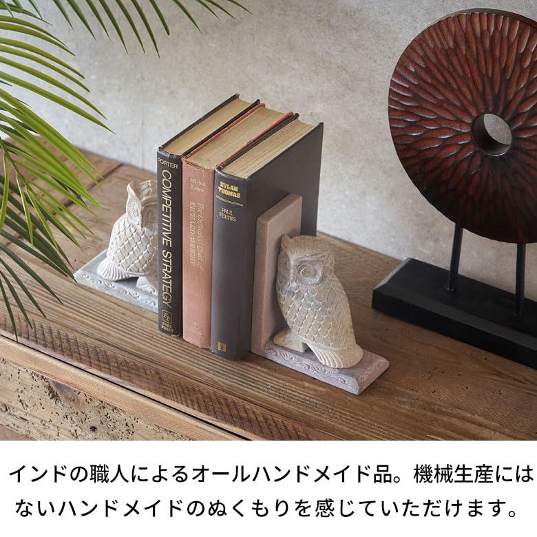 Amazon.co.jp: Asia-kobo ブックエンド ストーン 天然石 本立て ブック